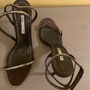 Manolo Blahnik rhinestone sandals, size 41